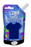 neuveden: Textilní barva IZINK Textile - tmavě modrá, 80 ml