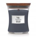 neuveden: WoodWick Indigo Suede svíčka váza 275g