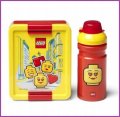 neuveden: Svačinový set LEGO ICONIC Girl (láhev a box) - žlutá/červená