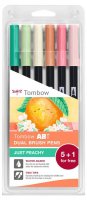 neuveden: Tombow ABT Dual Pen Brush sada oboustranných štětcových fixů - Just Peachy 