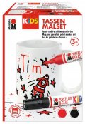 neuveden: Marabu KiDS Porcelain & Glas Painter - 2x popisovač + hrnek pro kluky