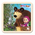 neuveden: Máša a Medvěd - puzzle se zajícem 15x15cm