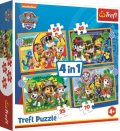 neuveden: Trefl Puzzle Tlapková patrola - Prázdniny 4v1