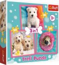 neuveden: Trefl Puzzle Štěňátka 3v1 (20,36,50 dílků)