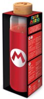 neuveden: Skleněná láhev s návlekem - Super Mario 585 ml