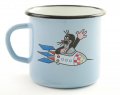 Miler Zdeněk: Krtek - hrnek smaltovaný 8cm, světle modrý/ raketa
