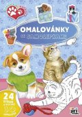 neuveden: Štěňátka a koťátka - Omalovánky A4 se samolepkami