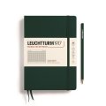neuveden: Leuchtturm1917 Zápisník Forest Green Medium A5 čtverečkovaný