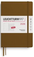 neuveden: Weekly Planner & Notebook 2026 Medium (A5) Spice Brown