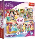 neuveden: Trefl Puzzle Disney princezny: Šťastný den 4v1 (35,48,54,70 dílků)