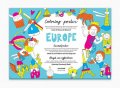 neuveden: Europe - Plakát omalovánka