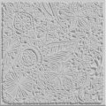 neuveden: CERNIT polymerová textura - květiny 90 x 90mm