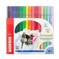 neuveden: Fixy Kores K-Beats - střední hrot, šíře M - 15 barev (vč. 4 pastelových a 3