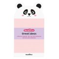 neuveden: Samolepicí bloček - Panda, 60 listů, 90 g, tečky, mix barev