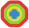 neuveden: Moje první puzzle - Tvary osmiúhelník/červená