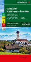 : Horní Bavorsko - Dolní Bavorsko - Švábsko 1:150 000 / automapa + volnočasov