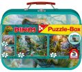neuveden: Schmidt Puzzle v plechovém kufříku - Dinosauři 4v1
