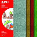 neuveden: APLI pěnovka se třpytkami 210 x 297 mm - mix 4 barev ( 4 ks )