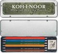 neuveden: Koh-i-noor tužka mechanické/Versatil souprava 6 ks s gumou v plechové krabi