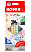 neuveden: Kores Kolores Magic trojhranné pastelky - gumovatelné 12 barev