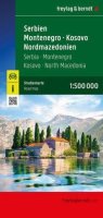 -: Srbsko - Černá Hora - Kosovo - Severní Makedonie 1:500 000 / automapa