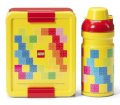 neuveden: LEGO Brick svačinový set (láhev a box) - červená/žlutá
