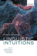 Schindler Samuel: Linguistic Intuitions : Evidence and Method