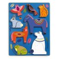 neuveden: DJECO Totemová zvířata vkládací dřevěné puzzle
