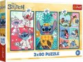 neuveden: Puzzle Lilo  Stitch: Svět Stitche 3x80 dílků