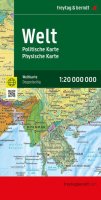 -: Mapa světa 1:20 000 000 / politicko-fyzická mapa (složená)