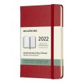 neuveden: Moleskine Plánovací zápisník 2022 červený S, tvrdý