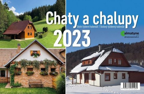 neuveden: Kalendář 2023 Chaty a chalupy, stolní, týdenní, 214 x 140 mm