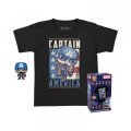 neuveden: Funko pocket POP & Tee: Marvel - Captain America (velikost XL)