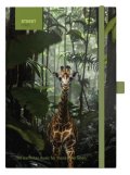 -: Blok A6, 100l, 80g, linkovaný - Animals Giraffe s gumou