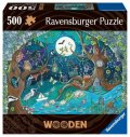 neuveden: Ravensburger Puzzle - Kouzelný les 500 dílků, dřevěné