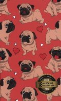 neuveden: Diář 18 měsíční 2018/2019 - Petito – Mops, 11 x 17 cm