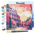 : Mini malování podle čísel - Travel poster Rome 20x20cm na rámu
