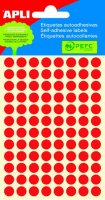 neuveden: Samolepicí etikety O 8 mm - červené