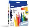 neuveden: Pastelky JUMBO triangular s ořezávátkem - 12 ks