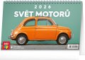 neuveden: Kalendář 2026 stolní: Svět motorů, 23,1 x 14,5 cm