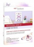 neuveden: Tombow Sada Watercoloring Canvas Set Elegant Butterflies