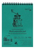 -: Blok na spirále #authenticpad Akvarel, A5, 20l., 300g/m2, černá