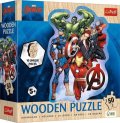 neuveden: Dřevěné obrysové puzzle Avengers a jejich dobrodružství 50 dílků