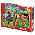 neuveden: Puzzle Krteček a paraplíčko 3x55 dílků