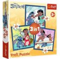 neuveden: Puzzle Čas se Stitchem 3v1 (20,36,50 dílků)