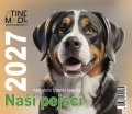 : Kalendář 2027 Naši pejsci, malý stolní, týdenní, 13 x 15 cm