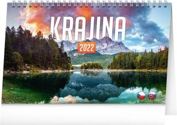 neuveden: Kalendář 2022 stolní: Krajina CZ/SK, 23,1 × 14,5 cm