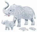 neuveden: 3D Crystal puzzle Slon s mládětem / 46 dílků