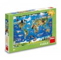 neuveden: Puzzle Mapa zvířat 100 XL dílků