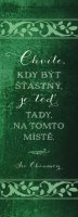 Chinmoy Sri: Plechová cedulka Chvíle, kdy být šťastný, je teď, tady, na tomto místě